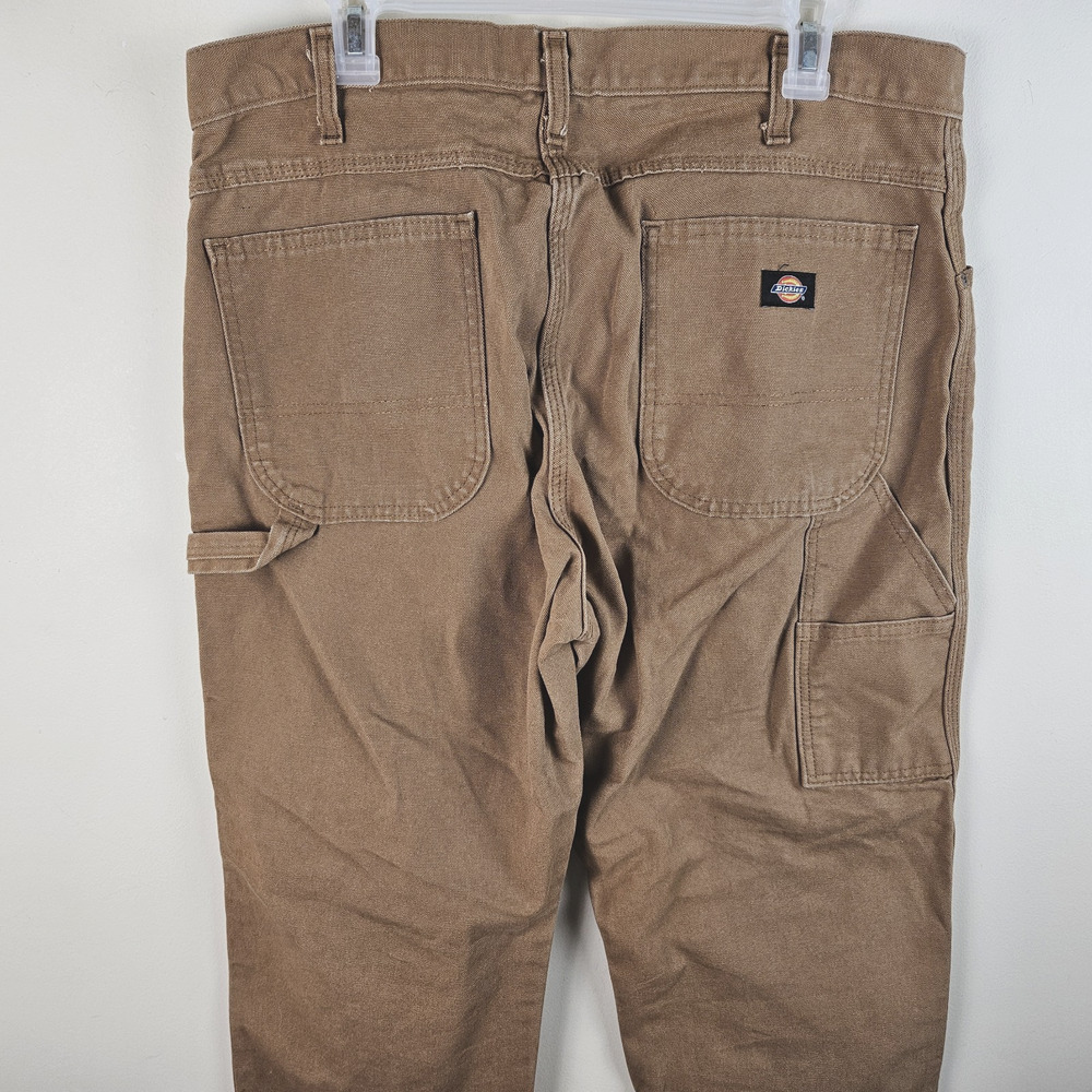 Dickies Brown Duck Canvas Men’s 36x30 Carpenter Pants Work Wear Straight